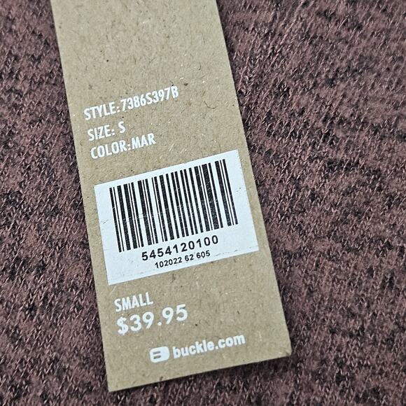 BKE Women Lace Up Top Small Brown Long Sleeve Cold Shoulder 7386S395B - Picture 4 of 10